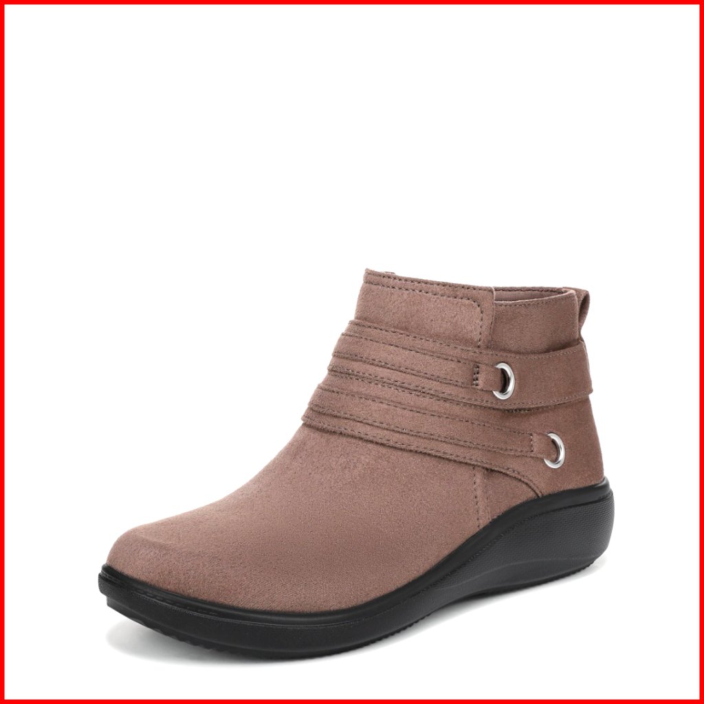 Ankle Booties With Stretch Fabric, Machine Washable, Comfort Arch Support